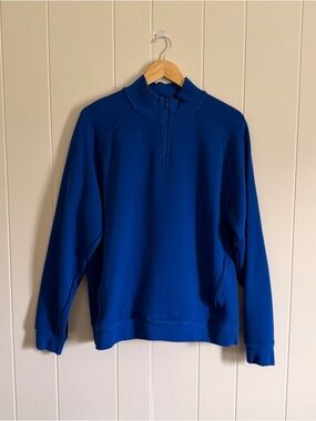 Fabletics Men's Blue Quarter-Zip Pullover